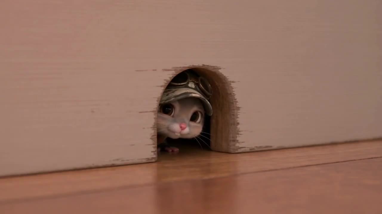 AI video of a little mouse in an aviator cap climbing a rope, Gemini Omni 1.1 Flash model page preview