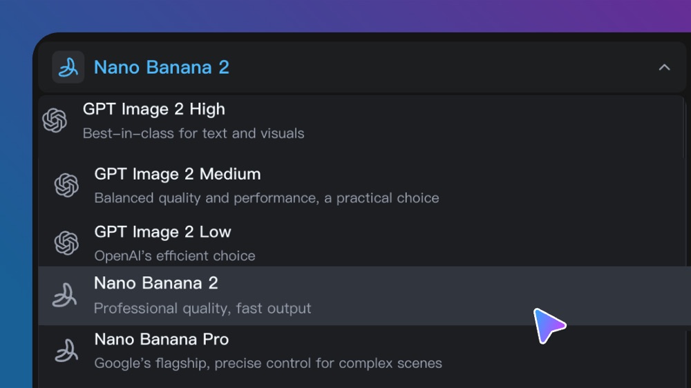 Nano Banana 2 selected in the Wizstar image generator