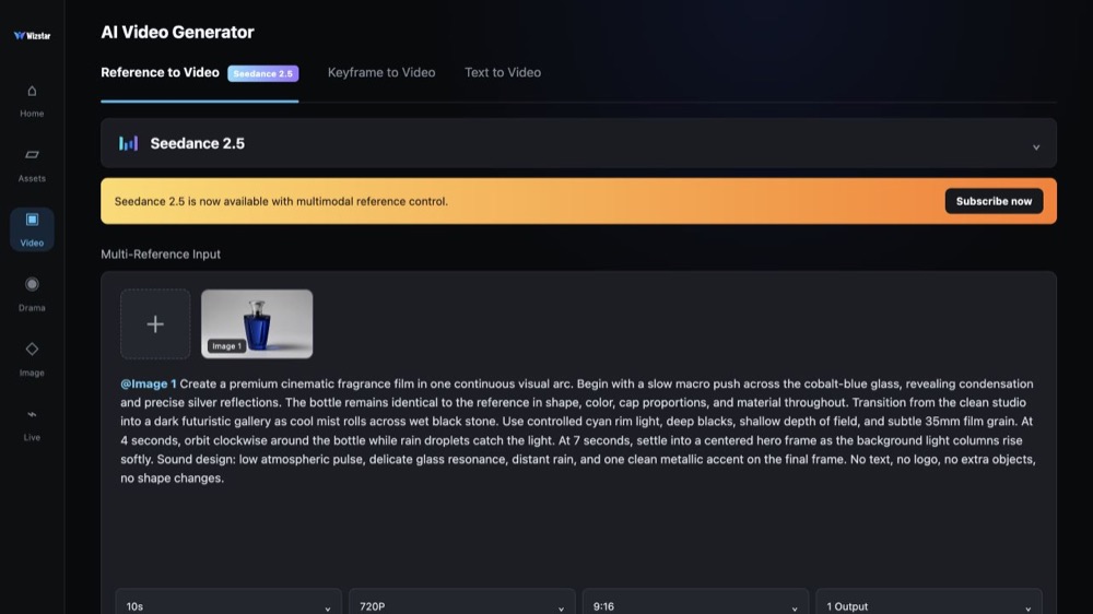 Wizstar prompt and reference workflow interface