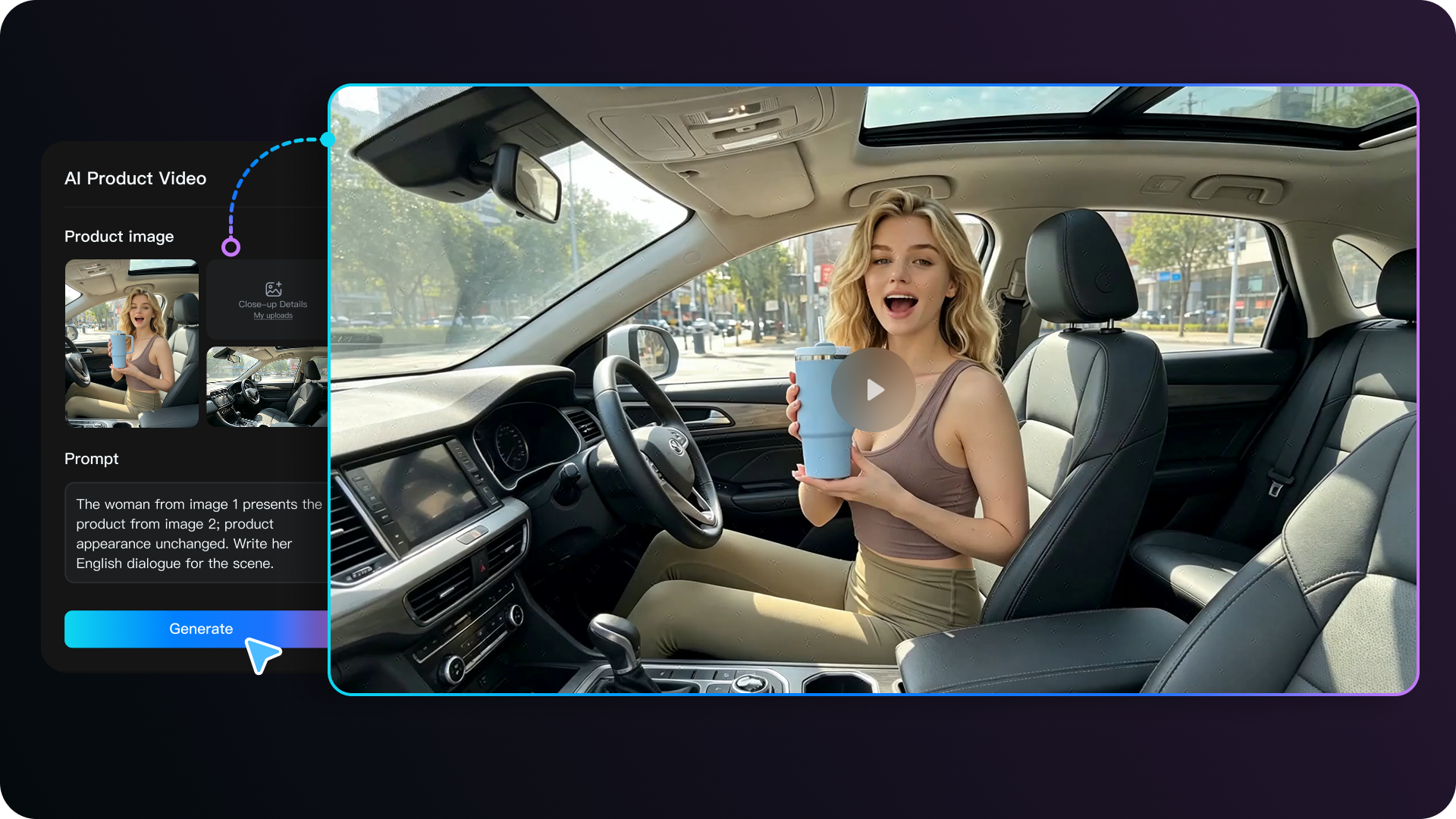 AI Product Video feature preview